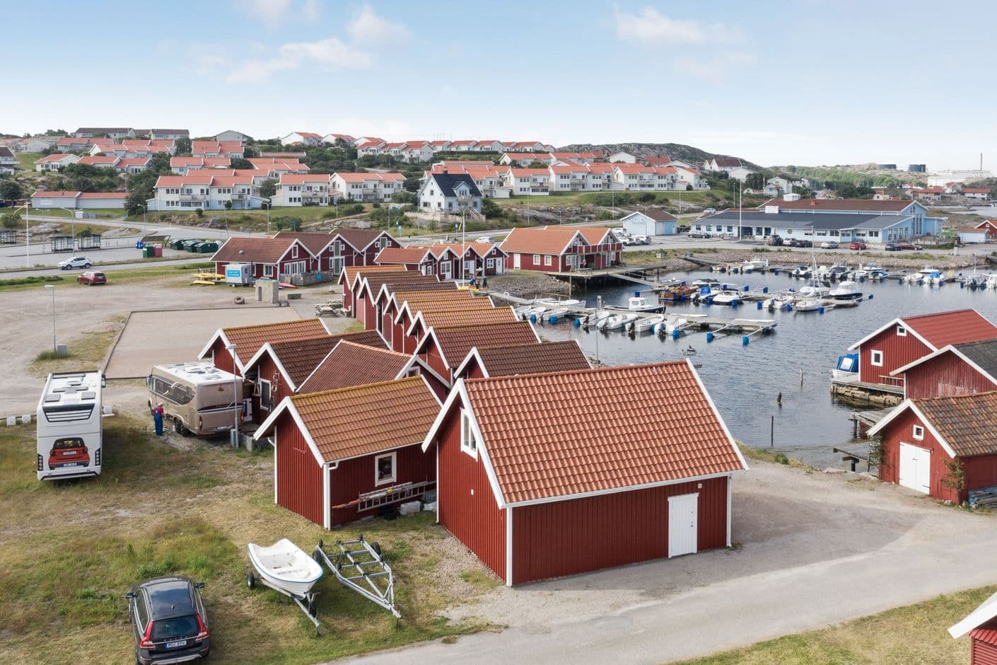 Sjöbod på Väjerns hamnplan